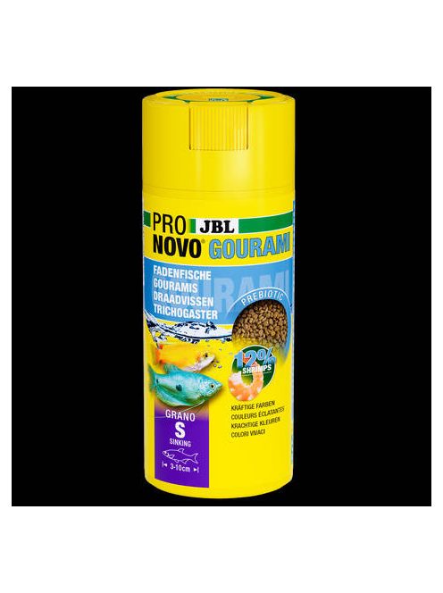 JBL Pronovo Gourami Grano S - Granulált táplálék Guarami és egyéb labirintushalfajok részére (250ml/115g) CLICK