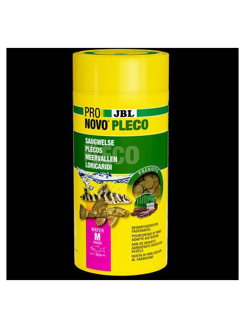 JBL ProNovoPleco - Tablettás eledel (M-es méret) növényevő harcsák részére (1-20cm) 1l/530g