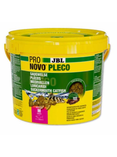 JBL Pronovo Pleco Wafer "M" - fatartalmú táptabletta növényevő harcsák számára 1-20 cm-ig (5,5l)