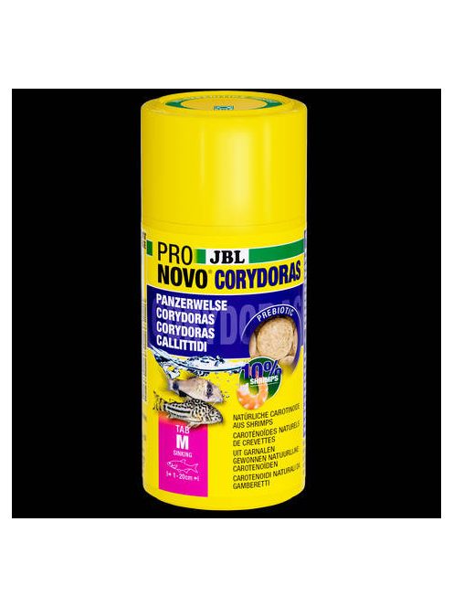 JBL Pronovo Corydoras Tab M - Tápláléktabletta páncélos harcsához 1-20 cm-ig (100ml/58g)