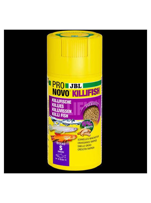JBL ProNovo Killifish Grano "S" - granulátum táplálék (S-es méret) 3-10cm-es akváriumi halak részére (48g/100ml)