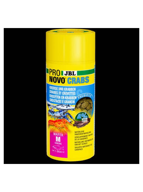 JBL ProNovo Crabs Wafer M - Akváriumi tablettaeledel rákoknak és garnélarákoknak 1-20 cm-ig (250ml/125g)