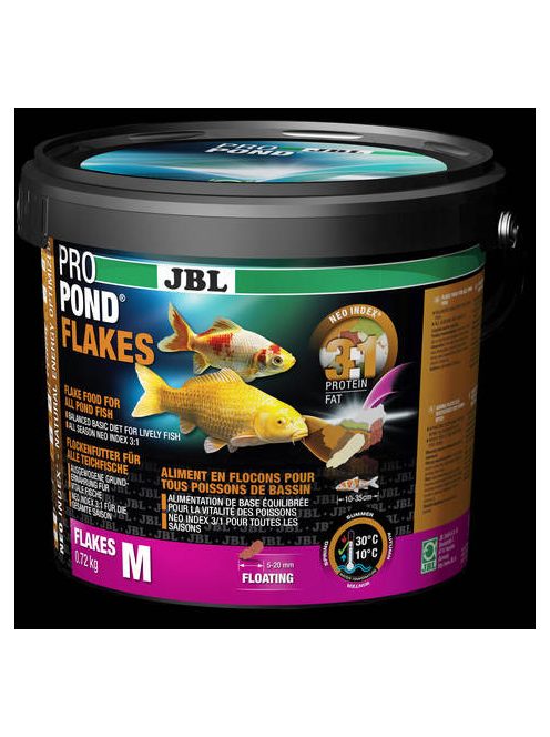 JBL ProPond Flakes - pehelytáp tavi halak részére (M) 0,72kg/5,5l
