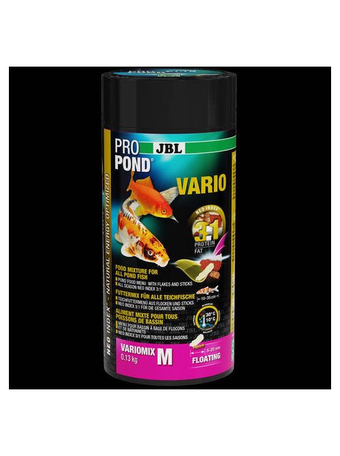 JBL ProPond Vario M - tápkeverék minden tavihal részére (M) 0,13kg/1l