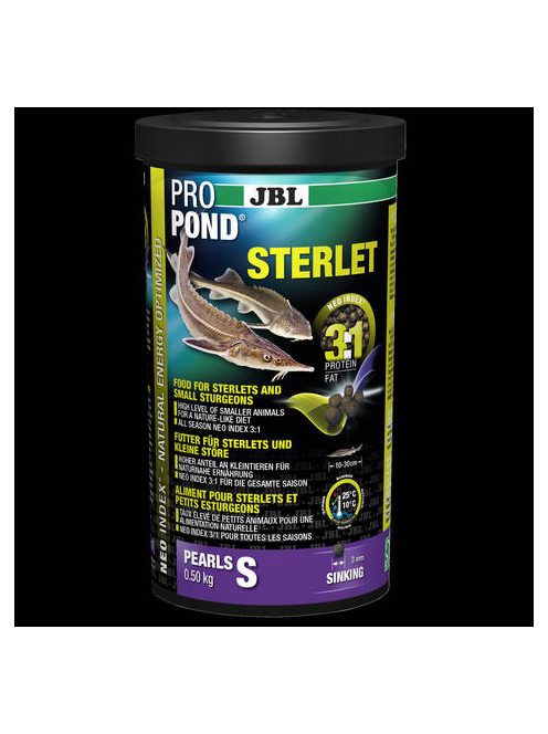 JBL ProPond Sterlet Small - Főtáplálék tavi kecsegék részére (S)  0,5kg/1l