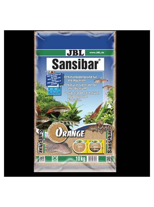 JBL Sansibar Orange - talaj (narancssárga színű, finomszemcsés) édes- és sósvízi akváriumokhoz (10kg)