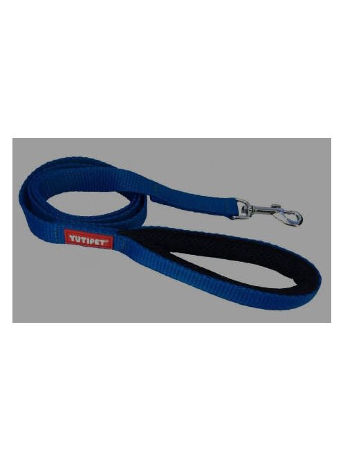 KT. YP. Póráz párnázott markolattal, D gyűrűvel, 120cm, kék