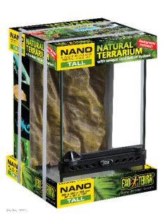   Exo-Terra Nano Tall Terrarium - Dekoratív kivitelű üvegterrárium (20x20x30cm)