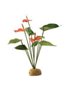   Exo-Terra Rainforest Plant Anthurium Bush - Terráriumi műnövény dekoráció (Flamingóvirág) cca.30cm