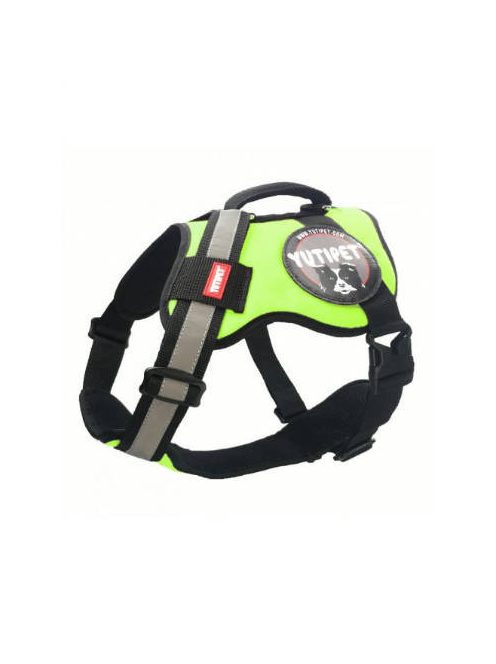 KT. Yutipet Safety Harness (L2) - hám (biztonági, zöld) kutyák részére (75-95cm/25mm) max:60kg