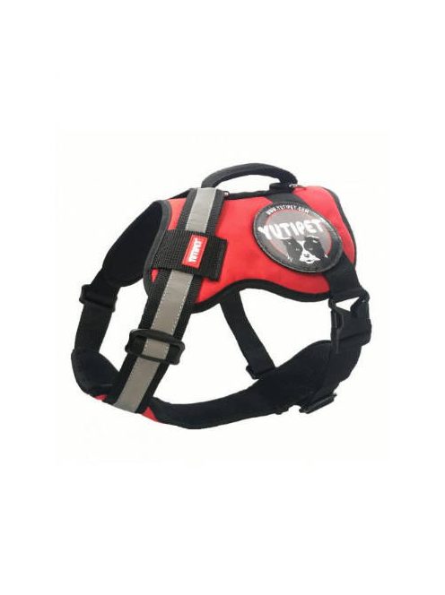 KT. Yutipet Safety Harness (L2) - hám (biztonági, piros) kutyák részére (75-95cm/25mm) max:60kg