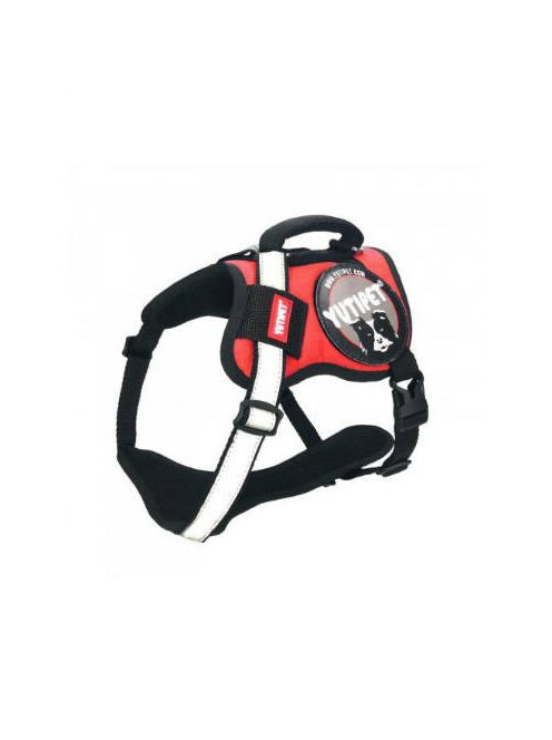 KT. Yutipet Safety Harness (M) - hám (biztonági, piros) kutyák részére (58-66cm/25mm) max:22kg