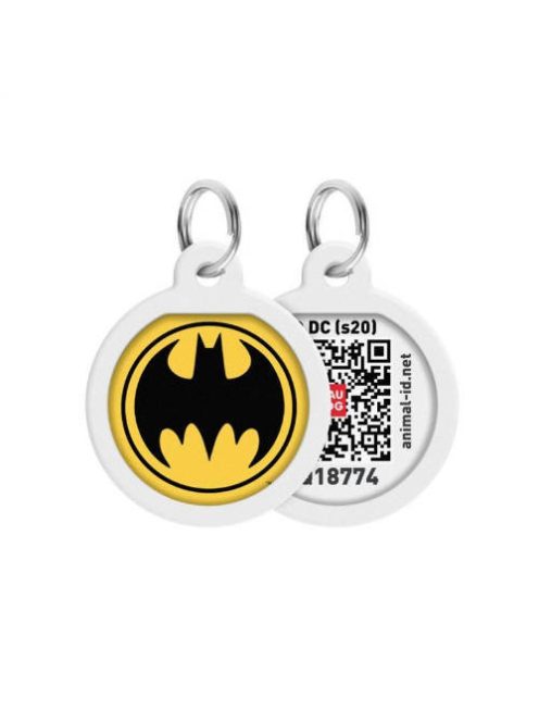 WAUDOG Smart ID QR - biléta (batman/sárga minta, QR kód) kisállatok részére (Ø25mm)