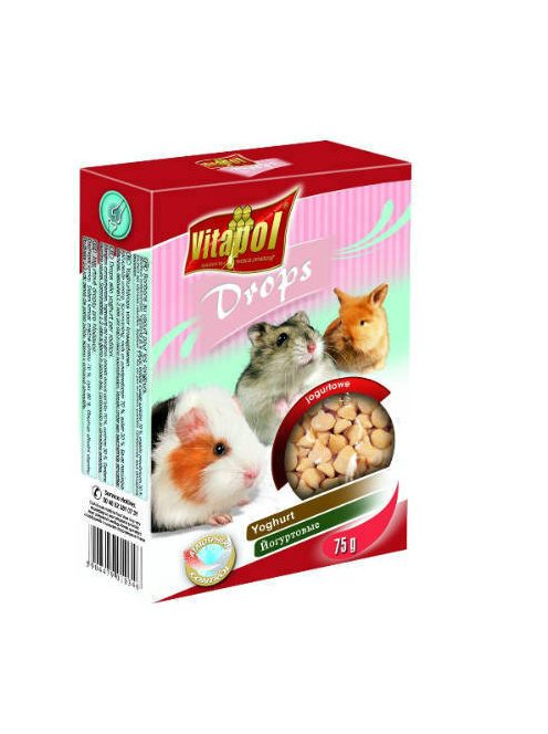 Vitapol Drops (joghurt) - jutalomfalat rágcsálóknak (75g)