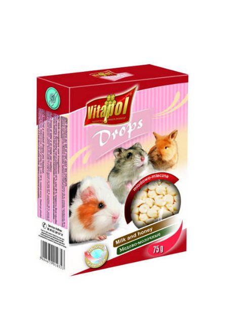 Vitapol Drops (tej,méz) - jutalomfalat rágcsálóknak (75g)
