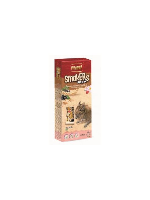 Vitapol Smakers rúd (gyümölcs,mogyoró,rózsa) - prémium duplarúd - degu részére (90g)