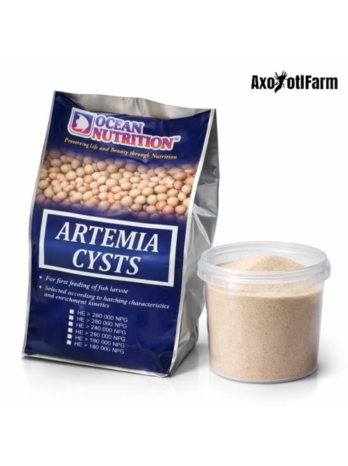 Artemia pete, sórák pete- Ocean Nutrition 150 ml/ 90 g - axolotl bébi kikeléstő -3 cm-es méretig való tápláláshoz